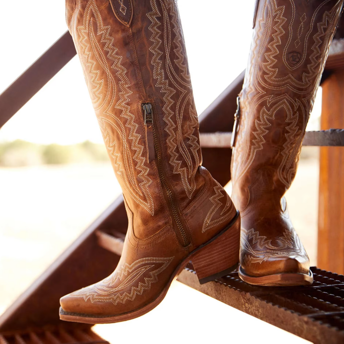 Dakota – Embroidered Knee-High Cowgirl Boots
