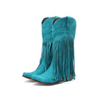 Sonora – Women’s Knee-High Western Cowgirl Boots with Fringe & Pointed Toe